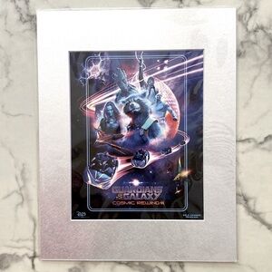 Guardians of the Galaxy Disney Cosmic Rewind Ride Matted Print